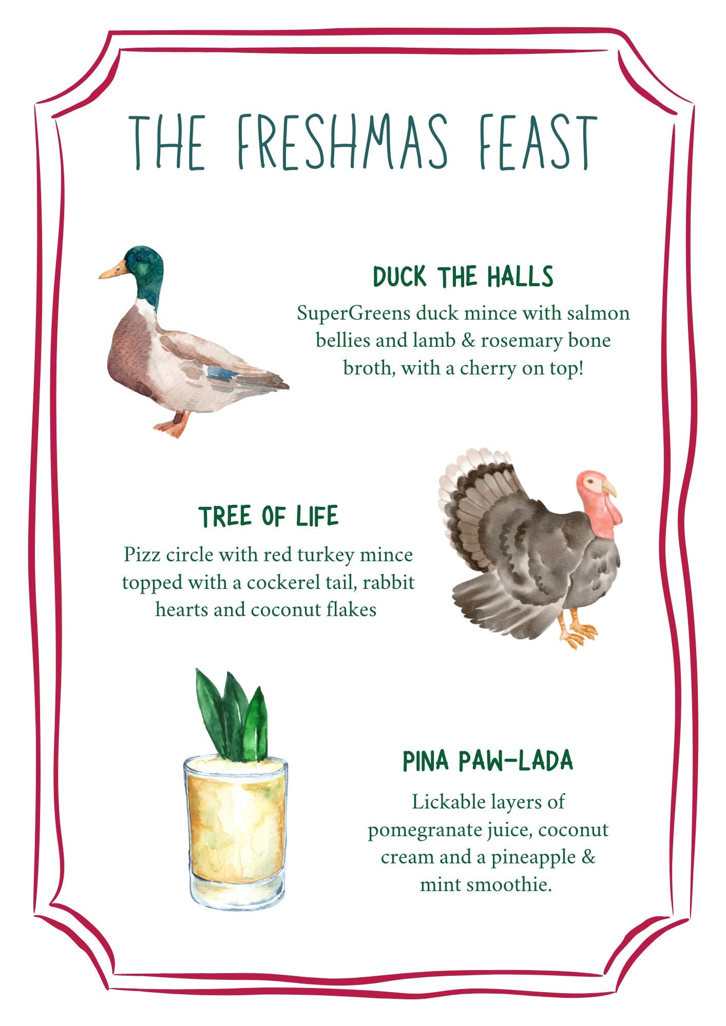 THE FRESHMAS FEAST - Three Course Christmas Meal For Dogs