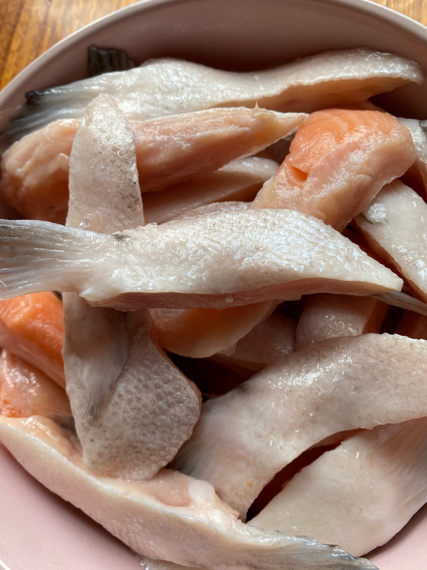 Salmon Bellies & Meaty Offcuts - The Saltiest Dog