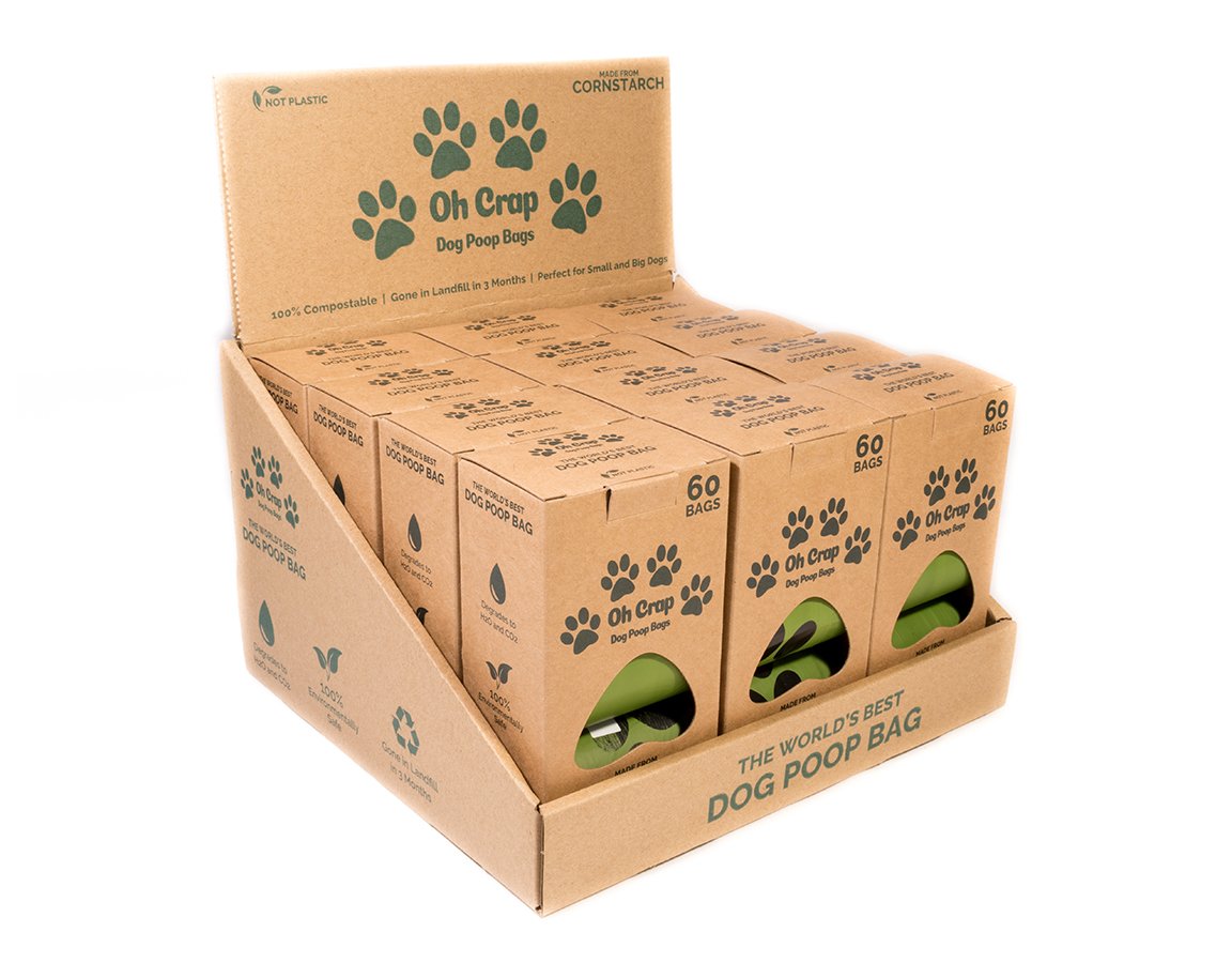 Oh Crap Dog Poop Bags (60 bags) - The Saltiest Dog