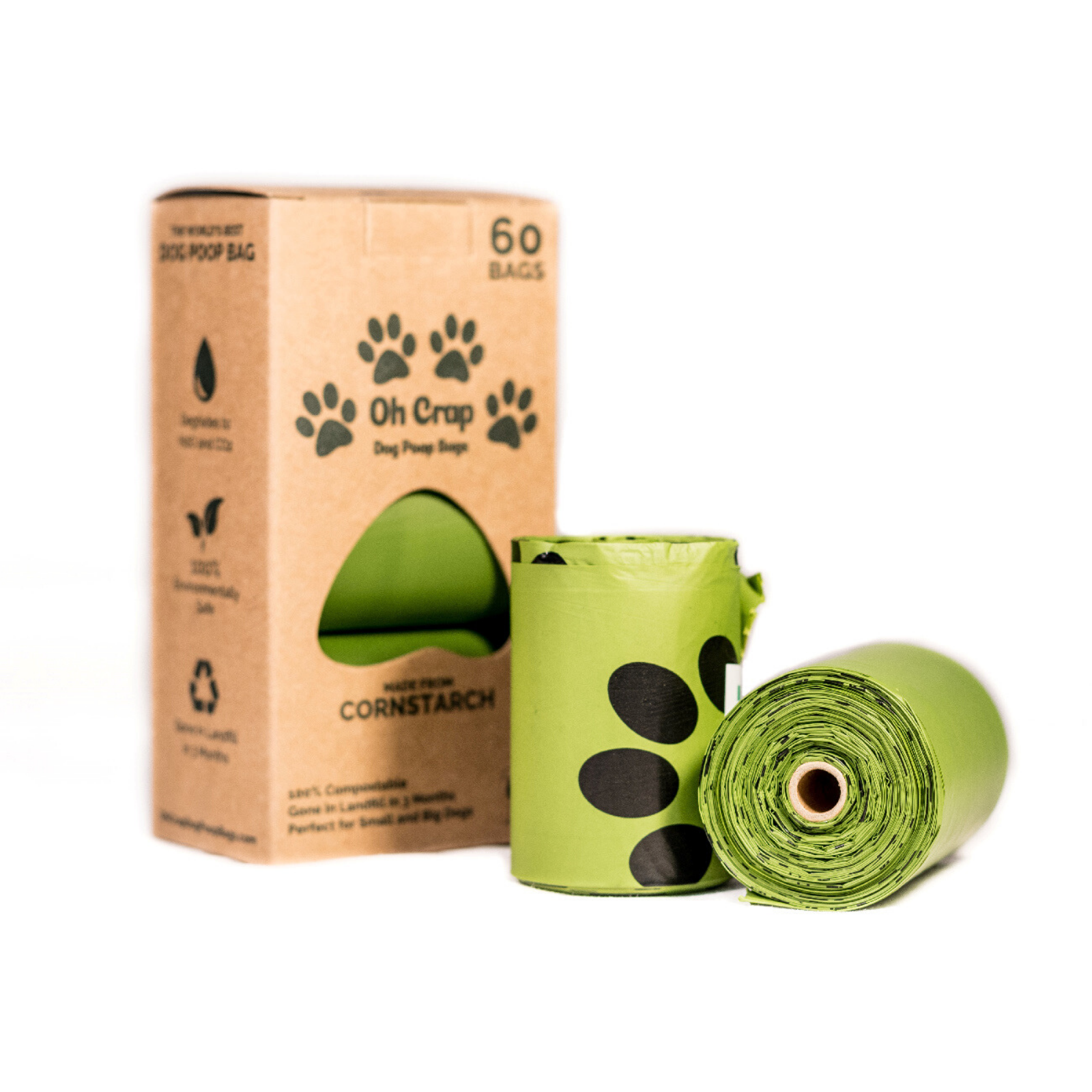 Oh Crap Dog Poop Bags (60 bags) - The Saltiest Dog 